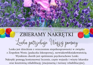 Zdjęcie z Facebooka na temat zbiórki dla Lenki.
