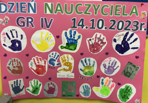 Plakat wykonany przez Rodziców.