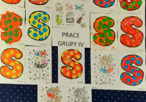 Prace plastyczne dzieci - litera "S, s".