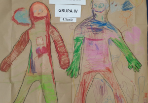Prace plastyczne dzieci w grupie 4 - w oparciu o zabawy z zakresu choreoterapii.
