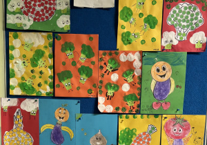 Prace plastyczne dzieci "Warzywny świat".