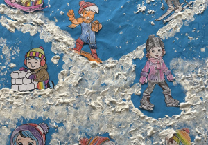 Praca plastyczna wykonana przez dzieci.