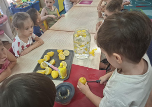 dzieci wykonują lemoniadę